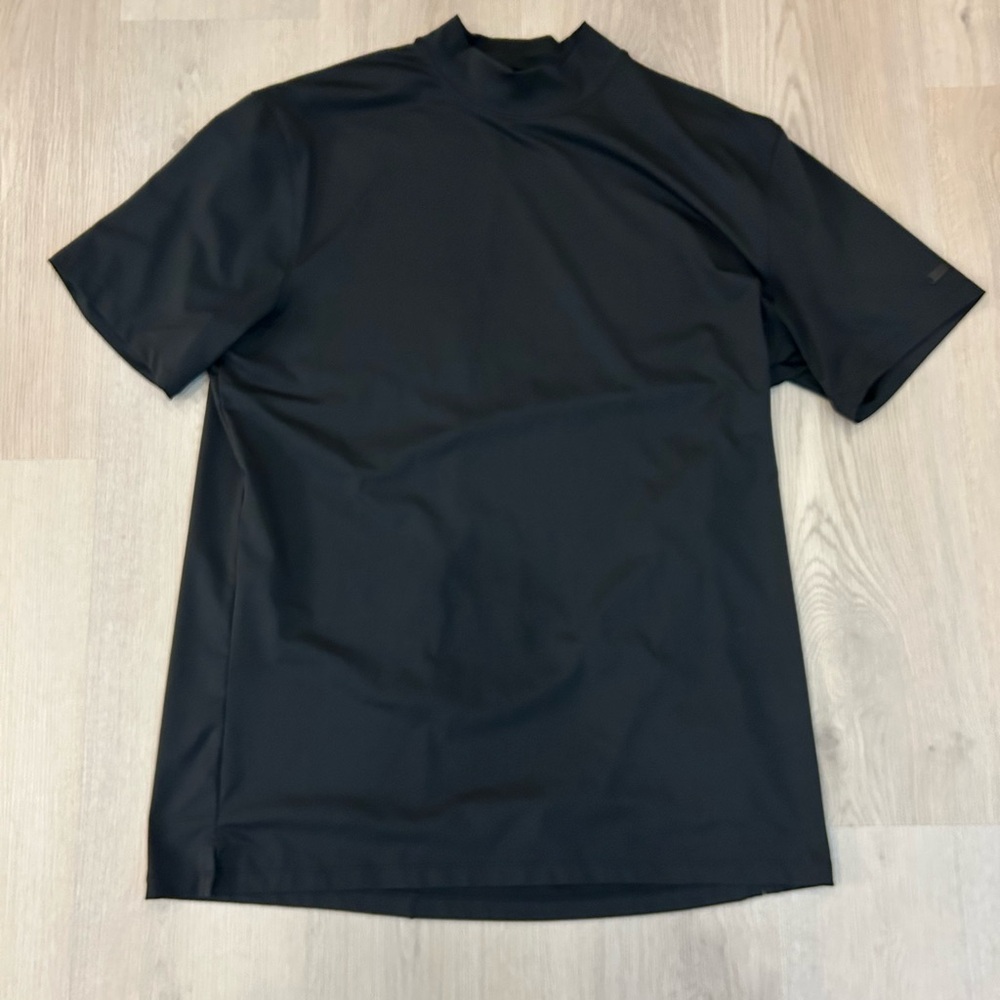 Nike Tiger Woods Black Short Sleeve Mock Neck T-Shirt